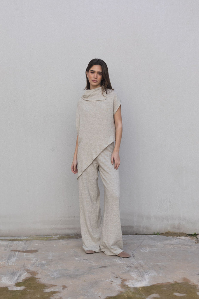 Pantalon ancho punto