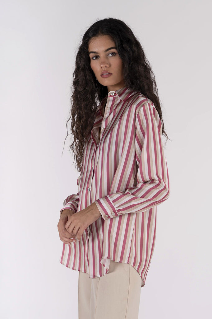 Camisa estampada satinada