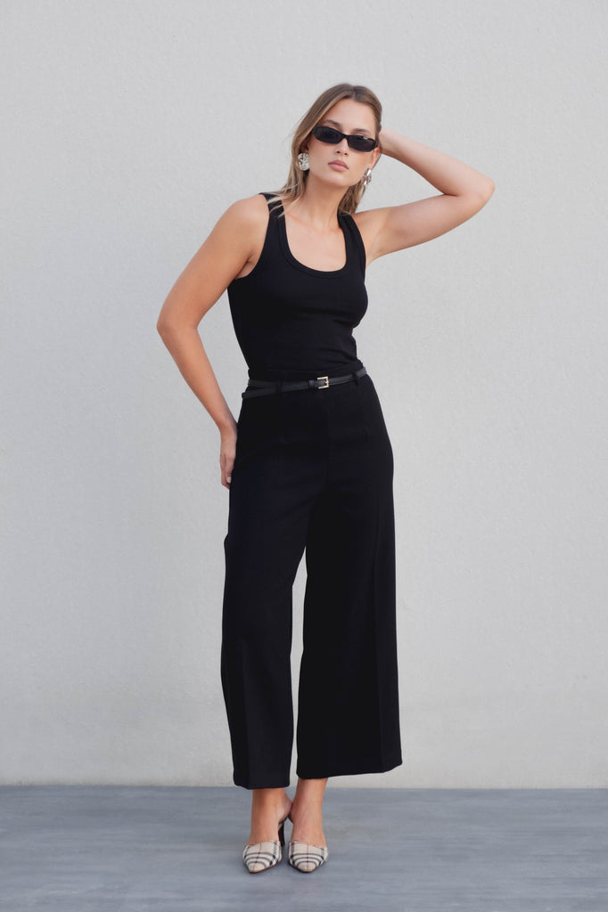 pantalon culotte cinturon