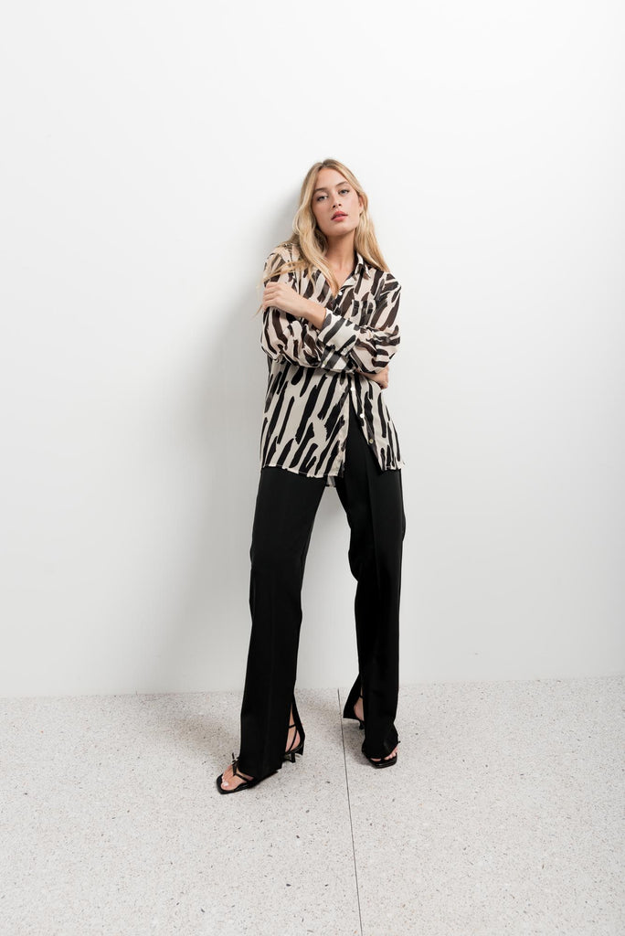 Camisa gasa estampada