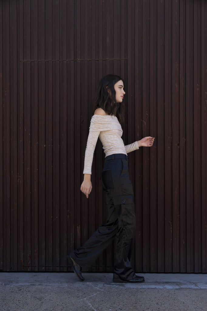 pantalon satinado cargo