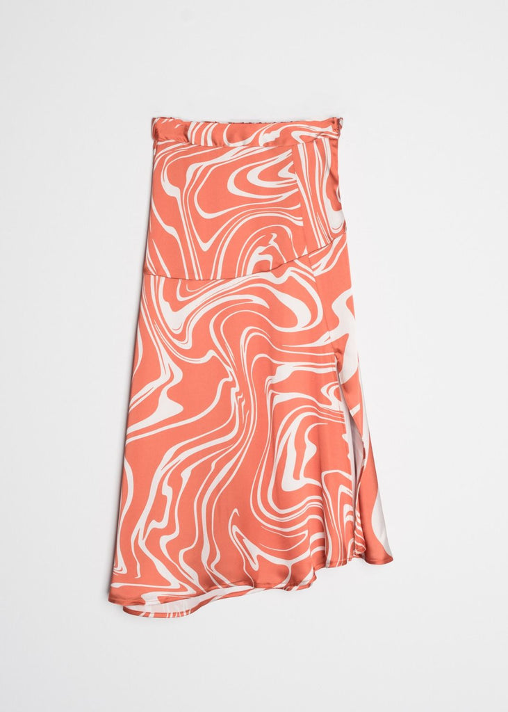 falda midi estampada